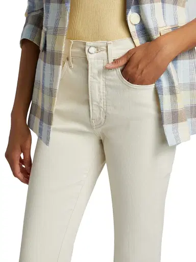 Veronica Beard Women's Beverly High-Rise Flared Jeans - Ecru - Size 31 | Thumbnail 6 Veronica Beard Women's Beverly High-Rise Flared Jeans - Ecru - Size 31 | Thumbnail 6