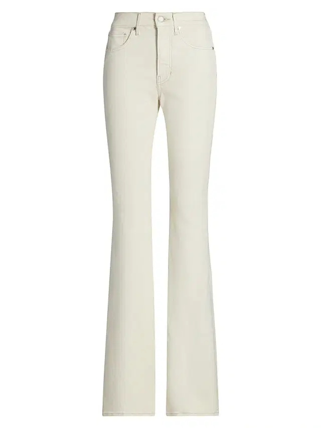 Veronica Beard Women's Beverly High-Rise Flared Jeans - Ecru