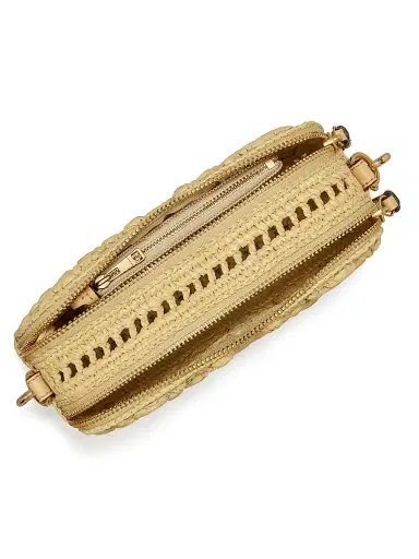 Tory Burch Women's T Monogram Mini Miller Raffia Crossbody Bag | Thumbnail 3 Tory Burch Women's T Monogram Mini Miller Raffia Crossbody Bag | Thumbnail 3