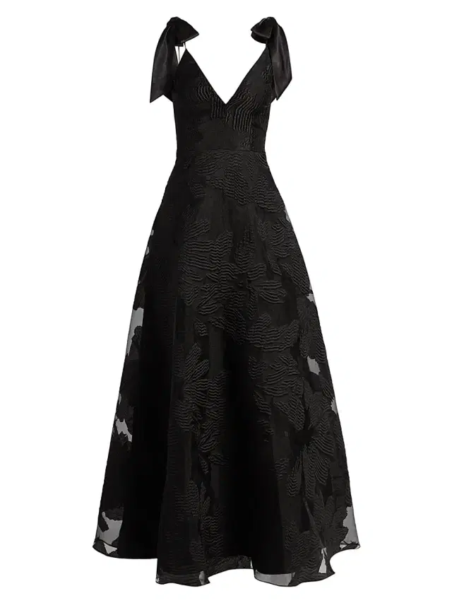 As It May Women's Strapless Jacquard Gown