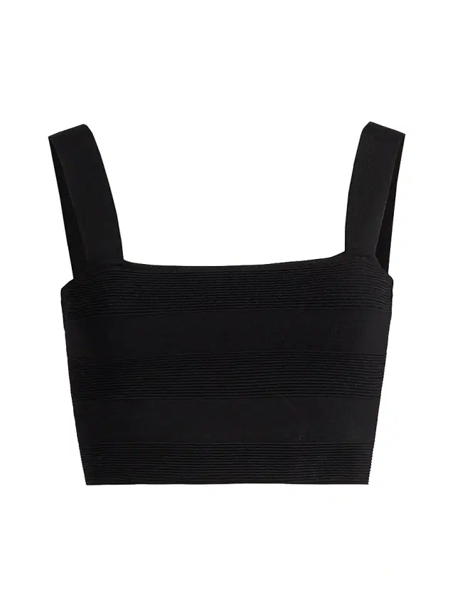 Et Ochs Women's Jayda Rib-Knit Crop Tank - Black