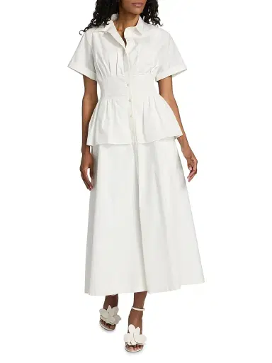 Rosie Assoulin Women's Boogie Woogie Bugle Boy Dress - White - Size 6 | Thumbnail 2