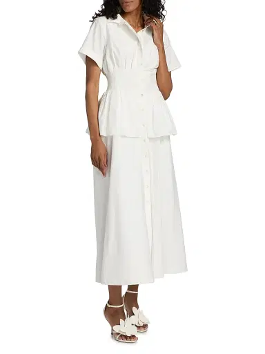 Rosie Assoulin Women's Boogie Woogie Bugle Boy Dress - White - Size 6 | Thumbnail 3