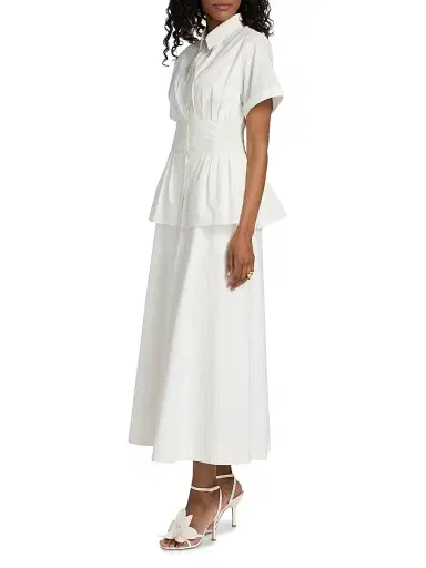 Rosie Assoulin Women's Boogie Woogie Bugle Boy Dress - White - Size 6 | Thumbnail 4
