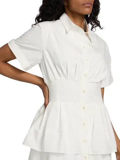 Rosie Assoulin Women's Boogie Woogie Bugle Boy Dress - White - Size 6 | Thumbnail 6