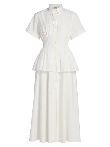 Rosie Assoulin Women's Boogie Woogie Bugle Boy Dress - White - Size 6 | Thumbnail 1