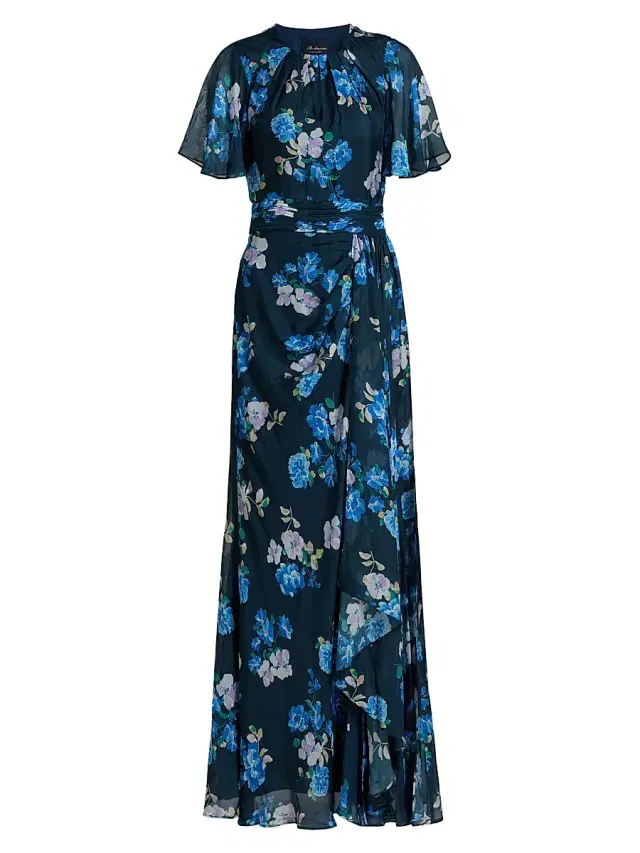 Shoshanna Women's Macie Floral Maxi Dress - Indigo Multi