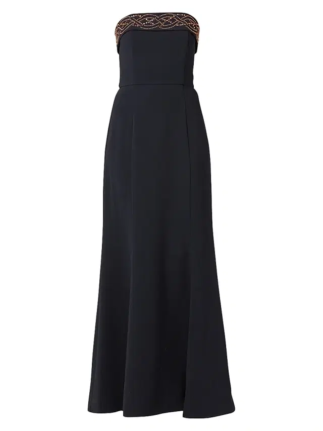 Women's Violette Embellished Strapless Gown - Navy