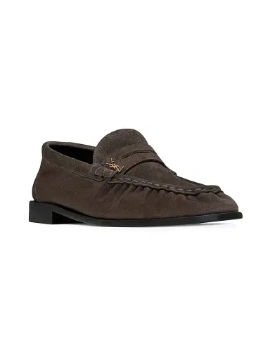 Saint Laurent Men's Le Loafers Supple in Suede - Dark Chocolate - Size 13 | Thumbnail 2 Saint Laurent Men's Le Loafers Supple in Suede - Dark Chocolate - Size 13 | Thumbnail 2
