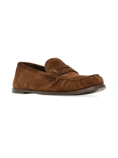 Saint Laurent Men's Loafers in Suede - Snuff - Size 12.5 | Thumbnail 2 Saint Laurent Men's Loafers in Suede - Snuff - Size 12.5 | Thumbnail 2