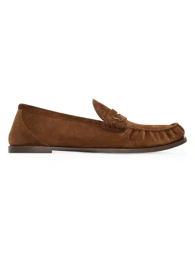Saint Laurent Men's Loafers in Suede - Snuff - Size 12.5 | Thumbnail 1 Saint Laurent Men's Loafers in Suede - Snuff - Size 12.5 | Thumbnail 1