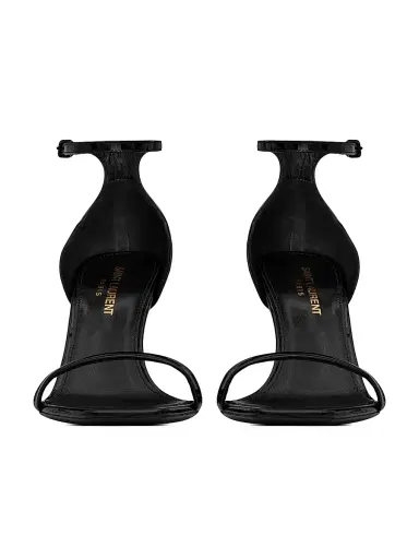 Saint Laurent Women's Opyum Sandals in Patent Leather - Black | Thumbnail 4 Saint Laurent Women's Opyum Sandals in Patent Leather - Black | Thumbnail 4