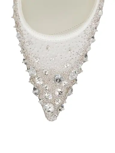 Christian Louboutin Women's Miss Z 80MM Crystals Sparkling Pumps - Version | Thumbnail 4