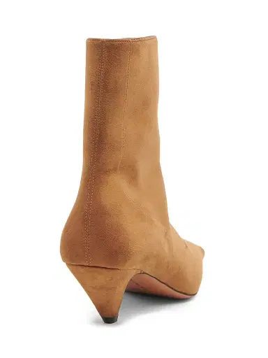 Stella McCartney Women's Spur 48MM Square-Toe Ankle Boots - Pecan - Size 11 | Thumbnail 3