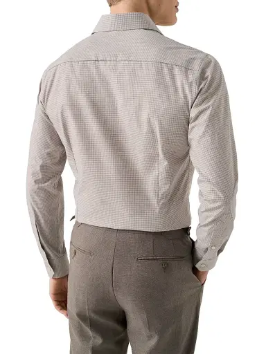 Eton Men's Slim-Fit Melange Gingham Button-Front Shirt | Thumbnail 4