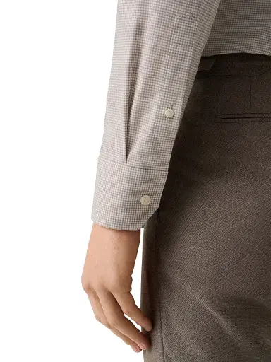 Eton Men's Slim-Fit Melange Gingham Button-Front Shirt | Thumbnail 6