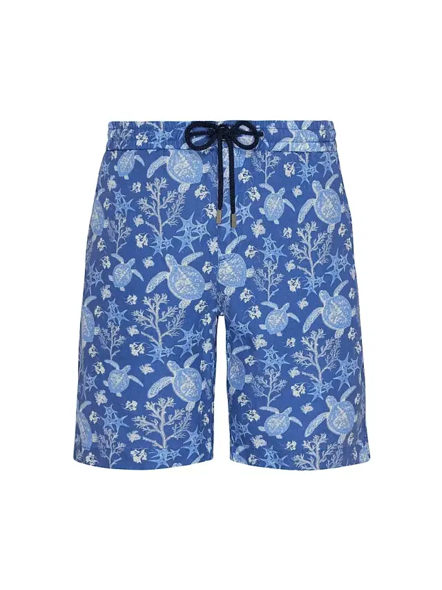 Men's Levant Linen Turtle Shorts - Marrakech