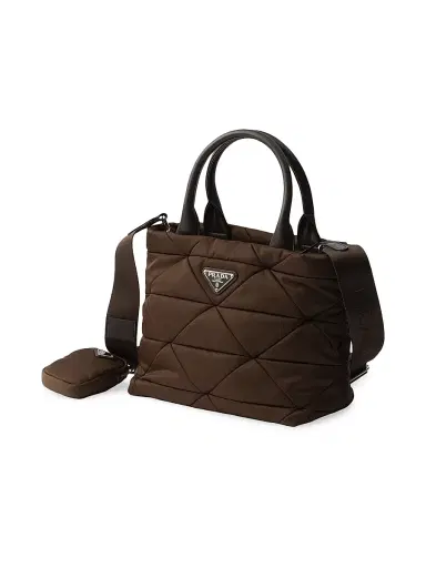 Prada Women's Small Padded Re-Nylon Tote Bag | Thumbnail 2 Prada Women's Small Padded Re-Nylon Tote Bag | Thumbnail 2