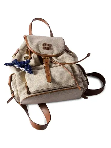 Miu Miu Women's Cord and Leather Trick Bag Accessory | Thumbnail 2