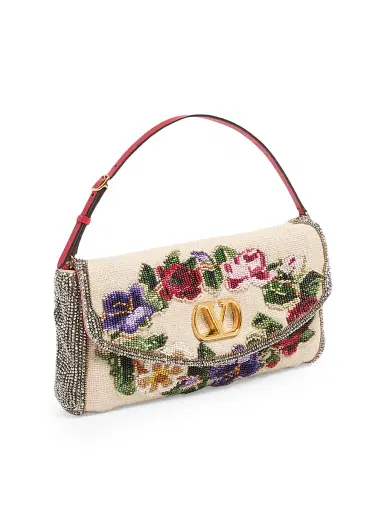 Valentino Garavani Women's Vain Soft Embroidered Small Shoulder Bag | Thumbnail 4