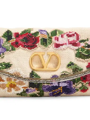Valentino Garavani Women's Vain Soft Embroidered Small Shoulder Bag | Thumbnail 8