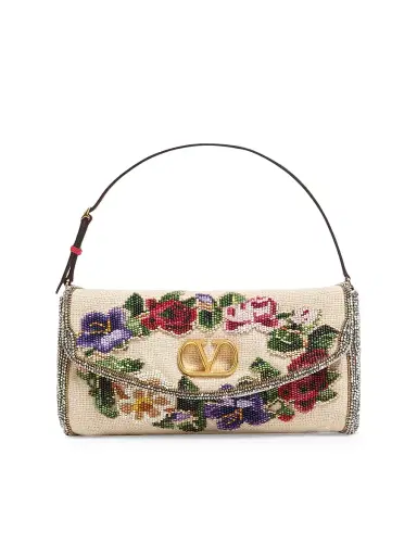 Valentino Garavani Women's Vain Soft Embroidered Small Shoulder Bag | Thumbnail 1