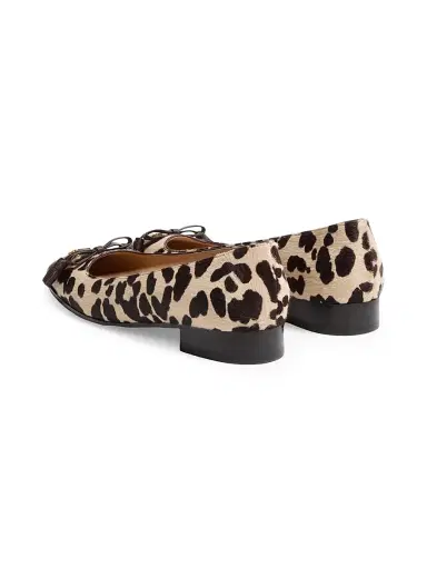 Valentino Garavani Women's Valet Du Roi 25MM Ballerinas in Pony-Effect Calfskin - Natural Brown - Size 10.5 | Thumbnail 3