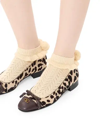 Valentino Garavani Women's Valet Du Roi 25MM Ballerinas in Pony-Effect Calfskin - Natural Brown - Size 10.5 | Thumbnail 7