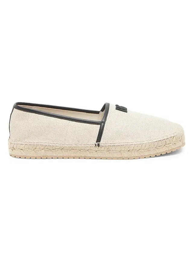 Men's Embroidered Logo Woven Espadrilles -