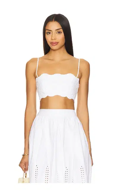 susana monaco Embroidered Poplin Micro String Top | Thumbnail 1 susana monaco Embroidered Poplin Micro String Top | Thumbnail 1