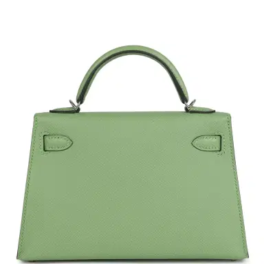 HERMÈS Hermes Kelly Sellier 20 Vert Criquet Epsom Palladium Hardware | Thumbnail 4 HERMÈS Hermes Kelly Sellier 20 Vert Criquet Epsom Palladium Hardware | Thumbnail 4
