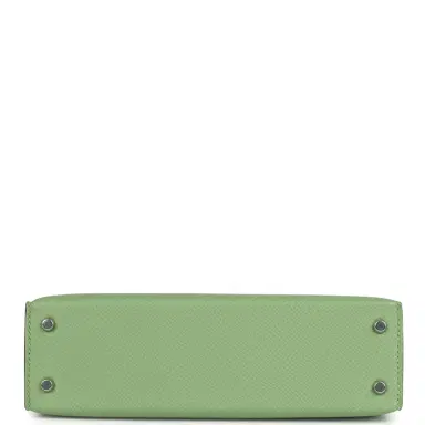 HERMÈS Hermes Kelly Sellier 20 Vert Criquet Epsom Palladium Hardware | Thumbnail 6 HERMÈS Hermes Kelly Sellier 20 Vert Criquet Epsom Palladium Hardware | Thumbnail 6