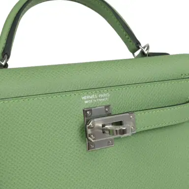 HERMÈS Hermes Kelly Sellier 20 Vert Criquet Epsom Palladium Hardware | Thumbnail 7 HERMÈS Hermes Kelly Sellier 20 Vert Criquet Epsom Palladium Hardware | Thumbnail 7