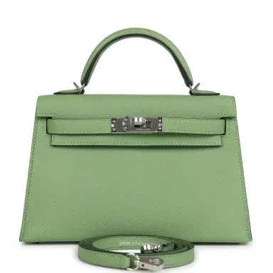 HERMÈS Hermes Kelly Sellier 20 Vert Criquet Epsom Palladium Hardware | Thumbnail 1 HERMÈS Hermes Kelly Sellier 20 Vert Criquet Epsom Palladium Hardware | Thumbnail 1