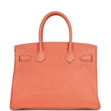 HERMÈS Pre-owned Hermes Birkin 30 Crevette Clemence Gold Hardware | Thumbnail 4 HERMÈS Pre-owned Hermes Birkin 30 Crevette Clemence Gold Hardware | Thumbnail 4