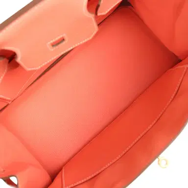HERMÈS Pre-owned Hermes Birkin 30 Crevette Clemence Gold Hardware | Thumbnail 8 HERMÈS Pre-owned Hermes Birkin 30 Crevette Clemence Gold Hardware | Thumbnail 8