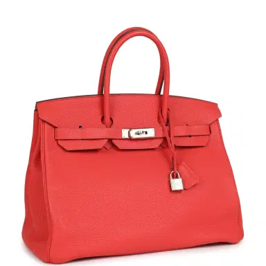 HERMÈS Pre-owned Hermes Birkin 35 Rose Jaipur Clemence Palladium Hardware | Thumbnail 2 HERMÈS Pre-owned Hermes Birkin 35 Rose Jaipur Clemence Palladium Hardware | Thumbnail 2