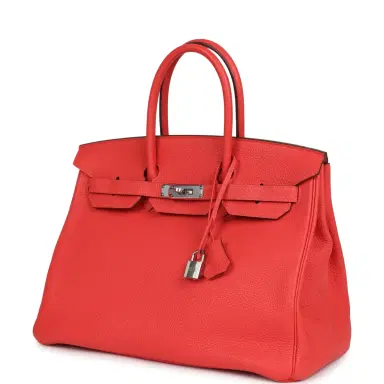 HERMÈS Pre-owned Hermes Birkin 35 Rose Jaipur Clemence Palladium Hardware | Thumbnail 5 HERMÈS Pre-owned Hermes Birkin 35 Rose Jaipur Clemence Palladium Hardware | Thumbnail 5
