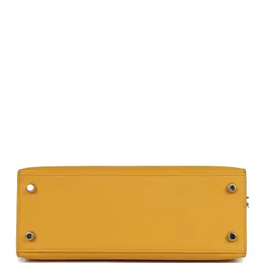 HERMÈS Pre-owned Hermes Kelly Sellier 25 Jaune Ambre Epsom Palladium Hardware | Thumbnail 6 HERMÈS Pre-owned Hermes Kelly Sellier 25 Jaune Ambre Epsom Palladium Hardware | Thumbnail 6
