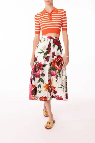 Dolce & Gabbana Cropped Stripe Polo | Thumbnail 2 Dolce & Gabbana Cropped Stripe Polo | Thumbnail 2