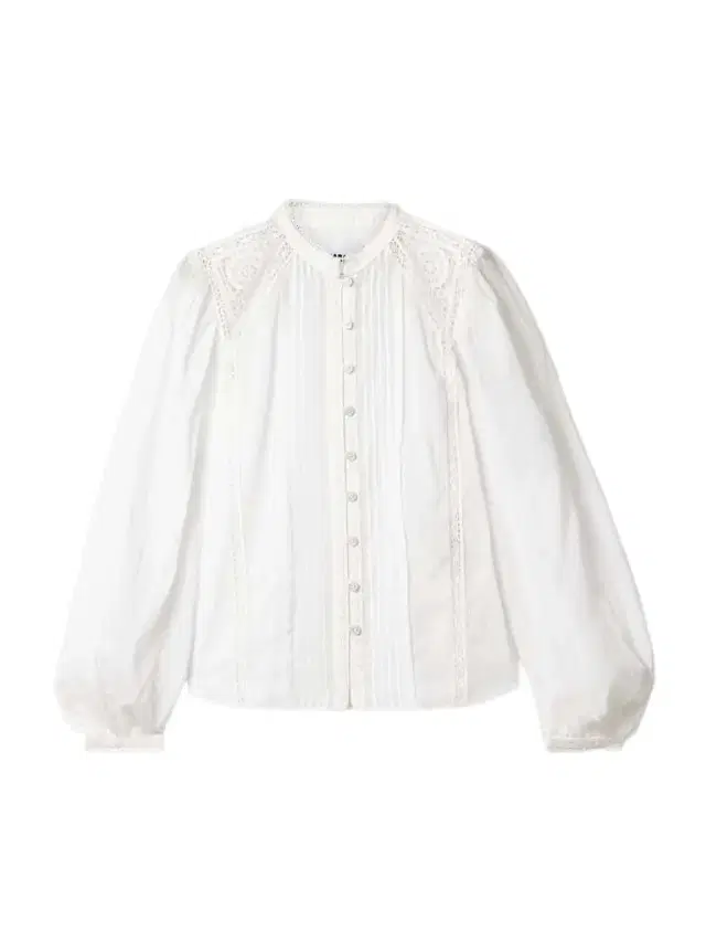 Greicy Guipure Lace-trimmed Pintucked Cotton-voile Shirt