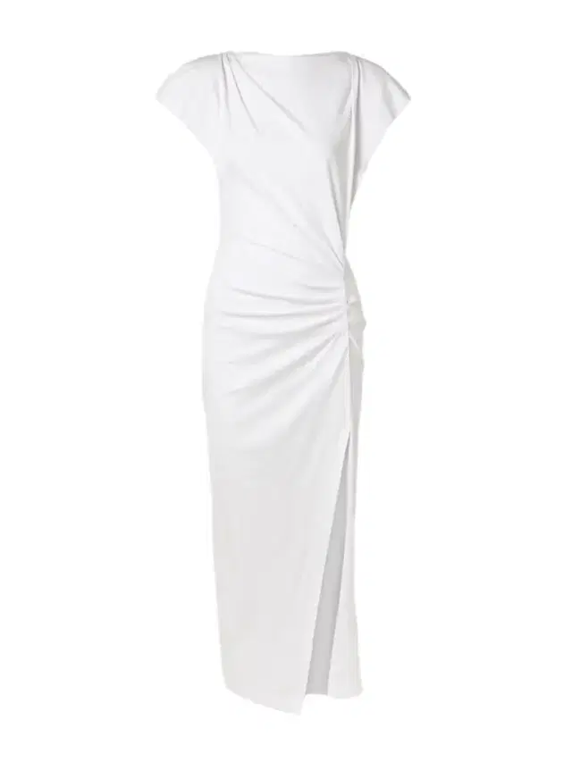 Nadela Asymmetric Gathered Cotton-jersey Maxi Dress