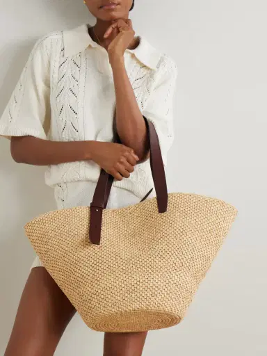 LIÉ STUDIO Bianca Large Leather-trimmed Raffia Tote | Thumbnail 2 LIÉ STUDIO Bianca Large Leather-trimmed Raffia Tote | Thumbnail 2