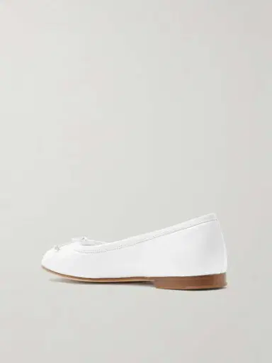 Manolo Blahnik Veralli Bow-detailed Leather Ballet Flats | Thumbnail 3