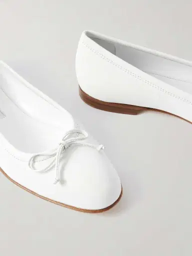 Manolo Blahnik Veralli Bow-detailed Leather Ballet Flats | Thumbnail 4