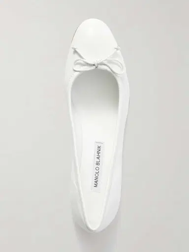 Manolo Blahnik Veralli Bow-detailed Leather Ballet Flats | Thumbnail 5