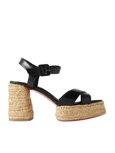 Christian Louboutin Calakala 85 Leather Espadrille Platform Sandals | Thumbnail 1 Christian Louboutin Calakala 85 Leather Espadrille Platform Sandals | Thumbnail 1