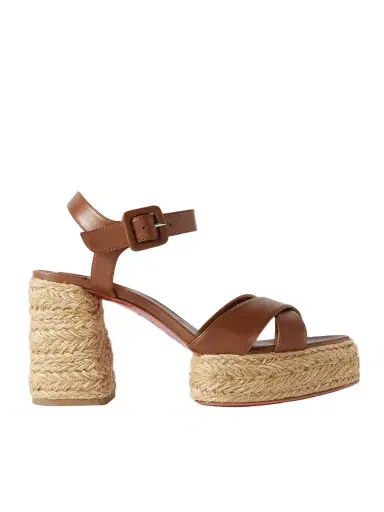 Christian Louboutin Calakala 85 Leather Espadrille Platform Sandals | Thumbnail 1 Christian Louboutin Calakala 85 Leather Espadrille Platform Sandals | Thumbnail 1