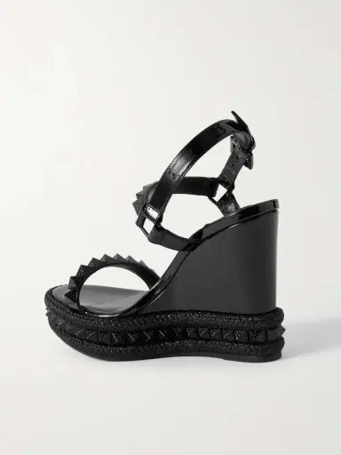 Christian Louboutin Pyraclou 110 Studded Leather Wedge Sandals | Thumbnail 3 Christian Louboutin Pyraclou 110 Studded Leather Wedge Sandals | Thumbnail 3