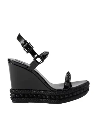 Christian Louboutin Pyraclou 110 Studded Leather Wedge Sandals | Thumbnail 1 Christian Louboutin Pyraclou 110 Studded Leather Wedge Sandals | Thumbnail 1